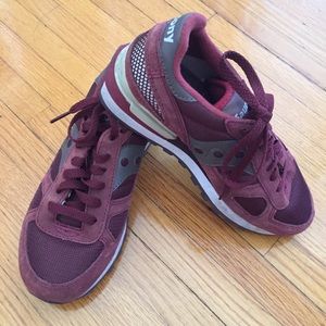 Saucony Maroon Suede Sneakers Sz 7
